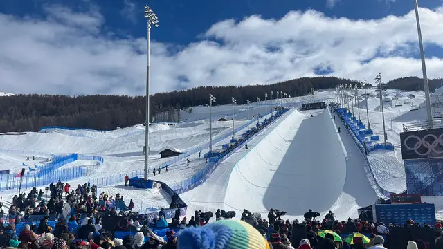 Livigno — Die Halfpipe des Livigno Snow Park an den olympischen Spielen 2026