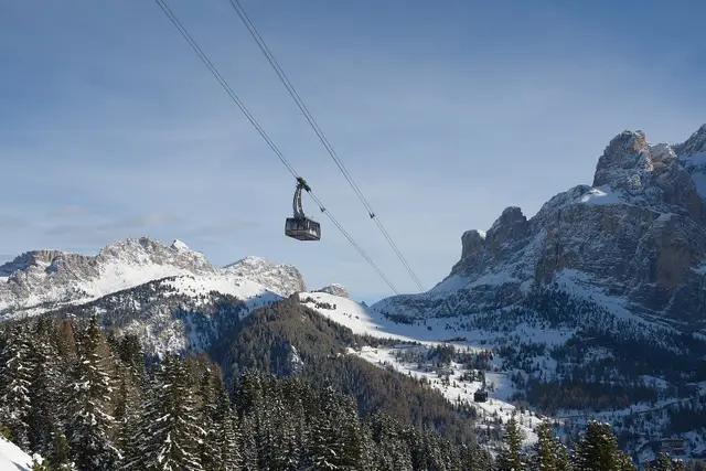 Val Gardena — Cable car Piz Sella and the Sella group